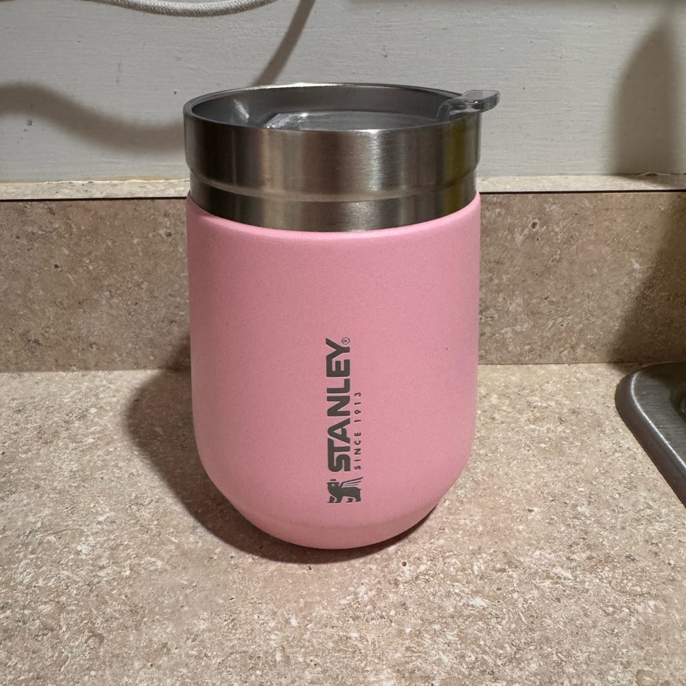 Stanley Blush Pink Wine Tumbler with Steel Lid